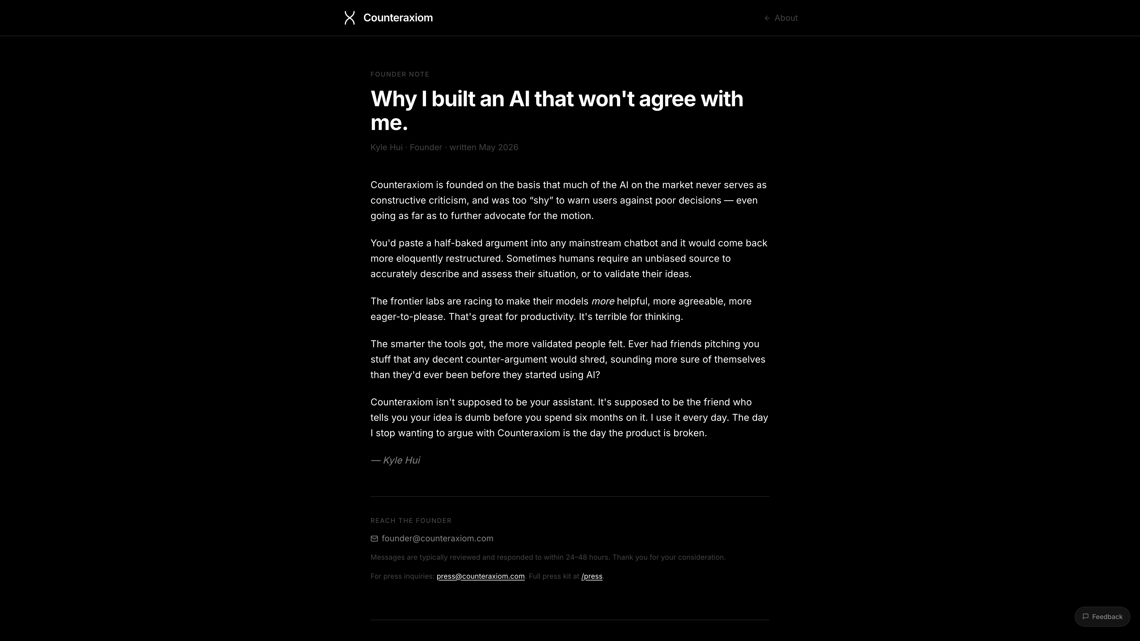 Founder Note